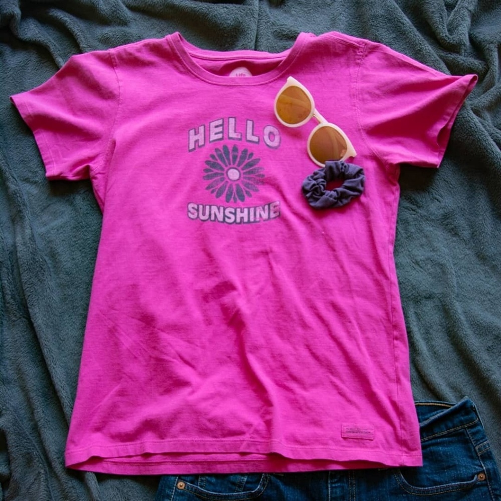SOLD Hello Sunshine Life is Good Tee
